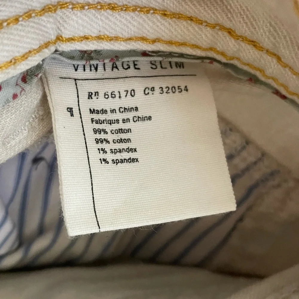 Pilcro And The Letterpress Vintage Slim Cream Ivory Y2K Jeans Flare Leg Casual - Picture 5 of 12